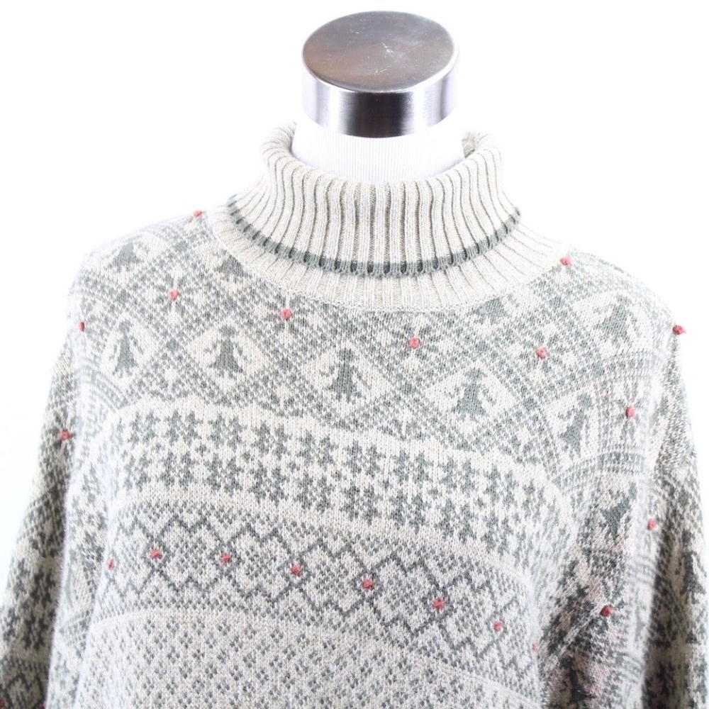Vintage Woolrich Wool Blend Turtleneck Sweater L - Picture 4 of 7